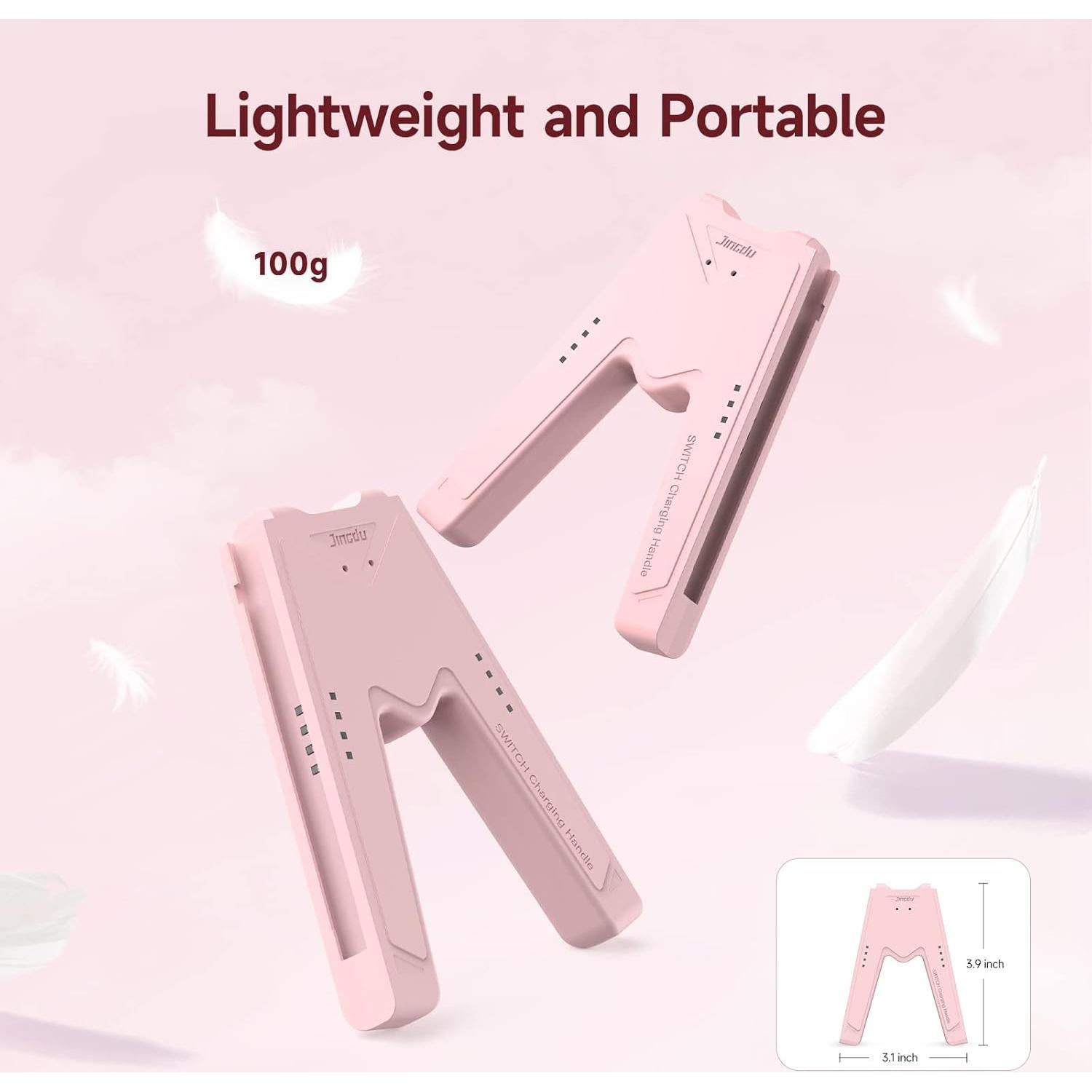 Grip de Carga JINGDU para Joy-Con Nintendo Switch Rosa