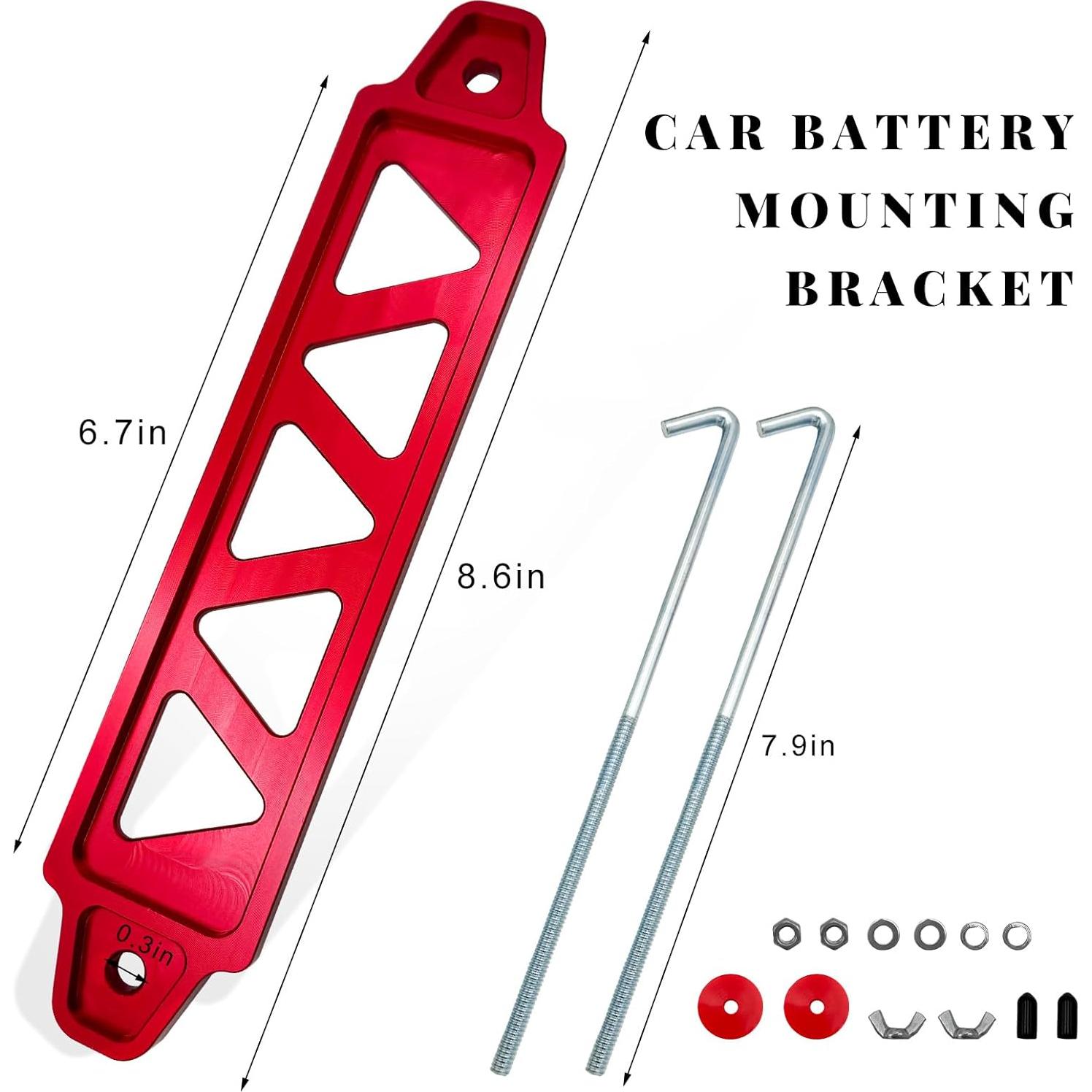 Soporte de Batería MUQIDA Rojo 20.06 cm Ajuste Universal