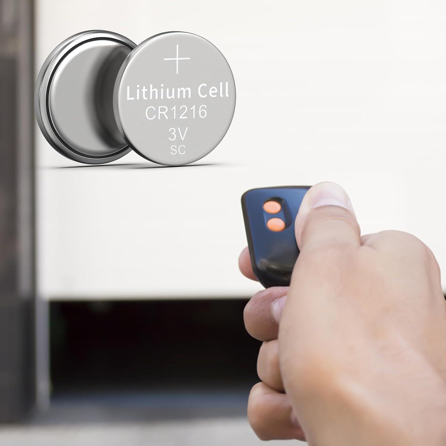 Paquete de 10 Baterías CR1216 PKCELL 3V de Litio