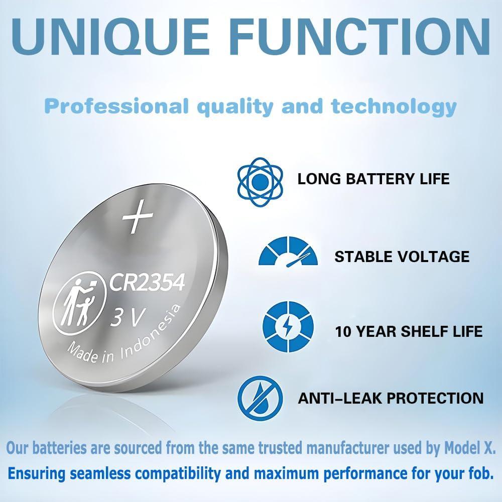Baterías de Reemplazo CR2354 para Llave Tesla Model X - Paquete de 2