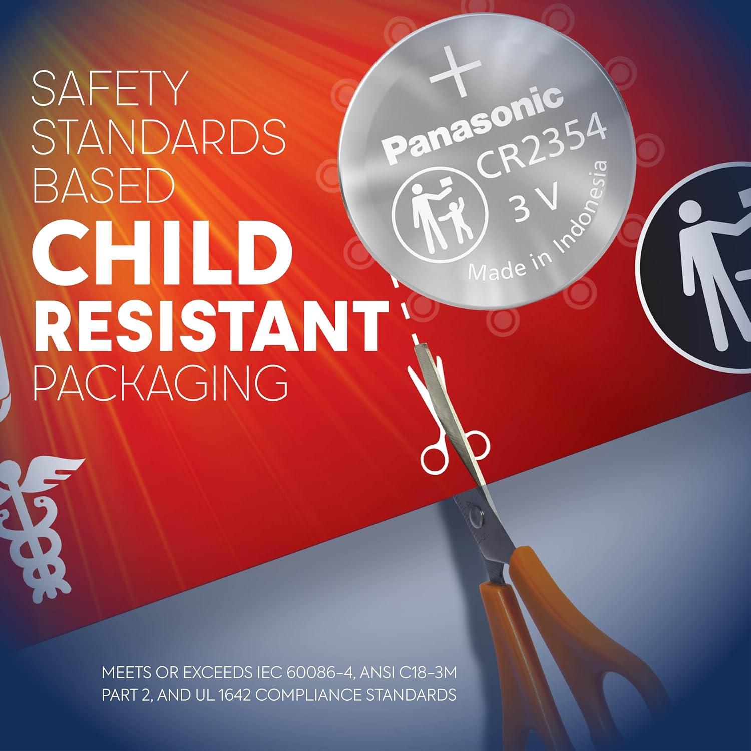 Baterías de botón de litio Panasonic CR2354 3V - Paquete de 4