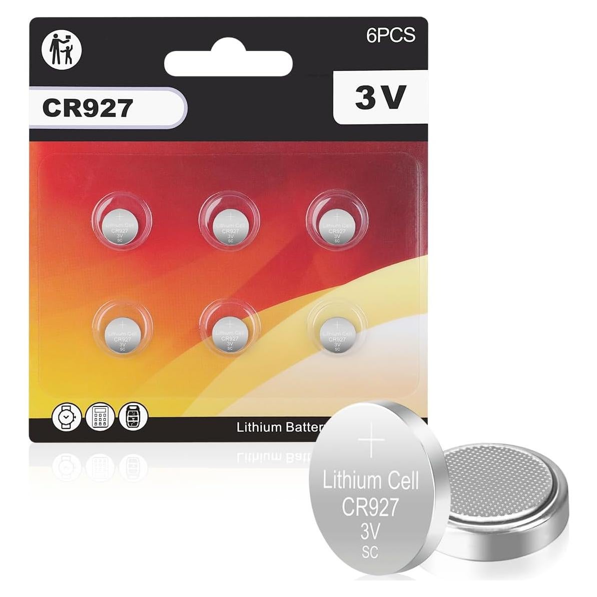Baterías de Litio CR927 3V JOXIYECLTL - Paquete de 6