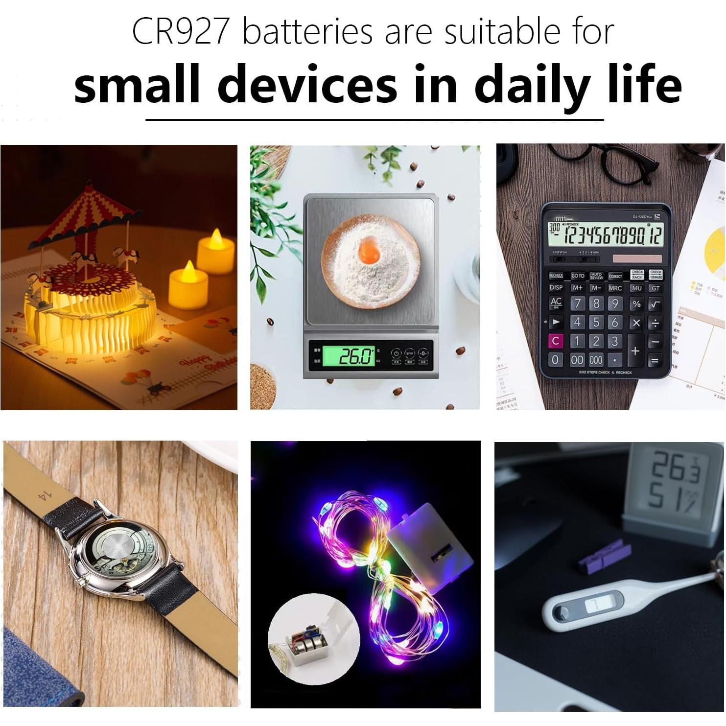 Baterías de Litio CR927 3V JOXIYECLTL - Paquete de 6