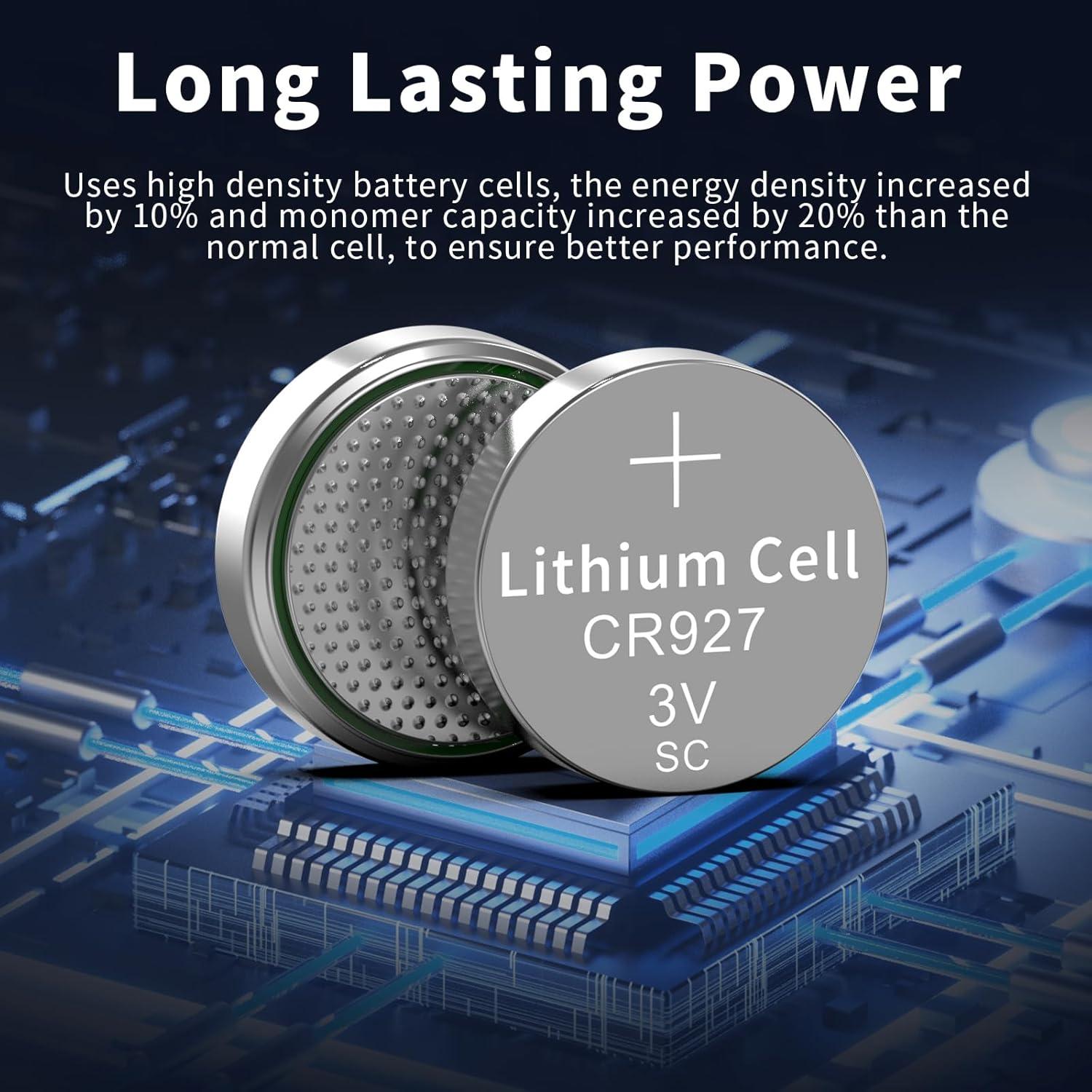 Baterías de Litio CR927 3V PKCELL - Paquete de 10 Unidades