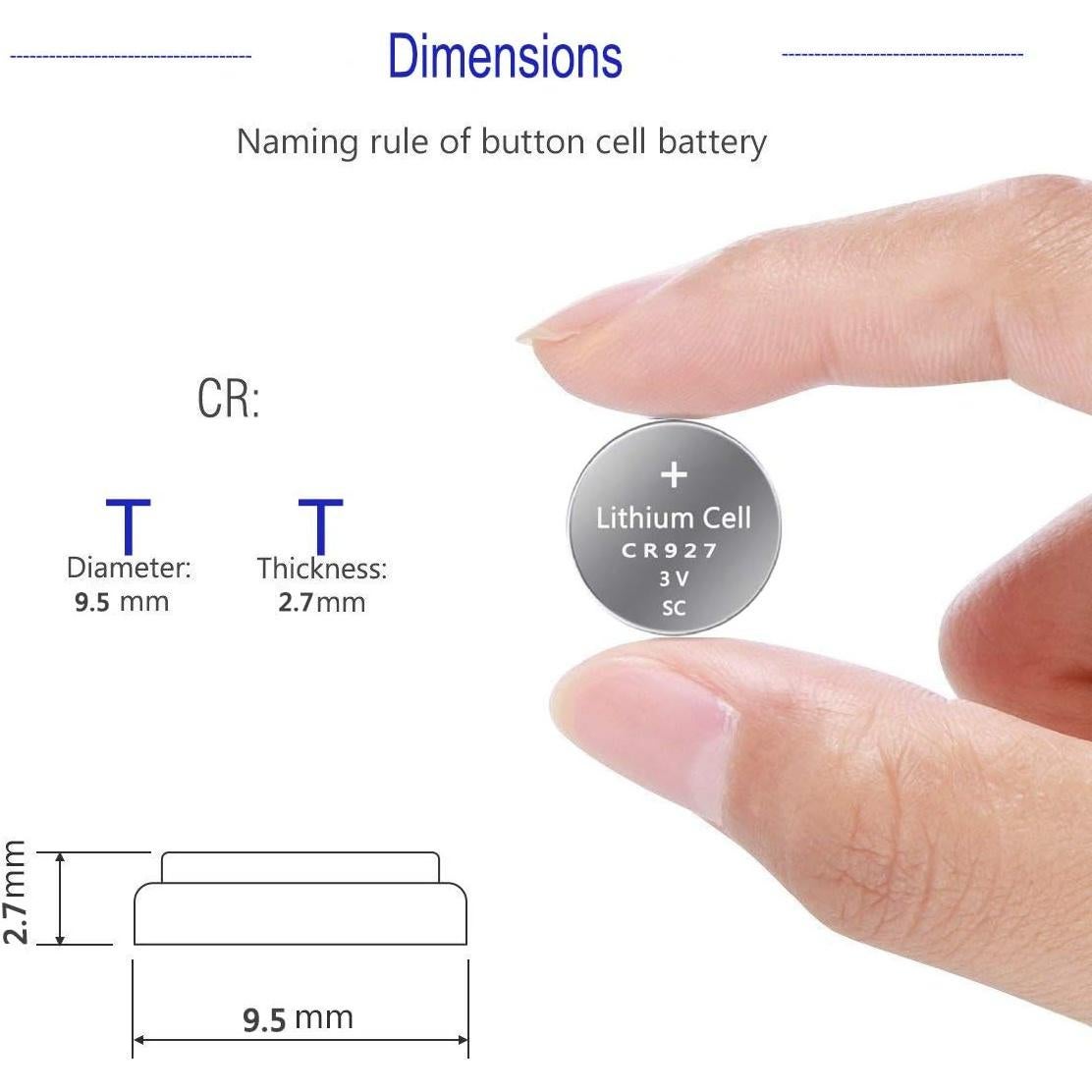 Baterías de Litio CR927 3V GALXA - Paquete de 10 Pcs