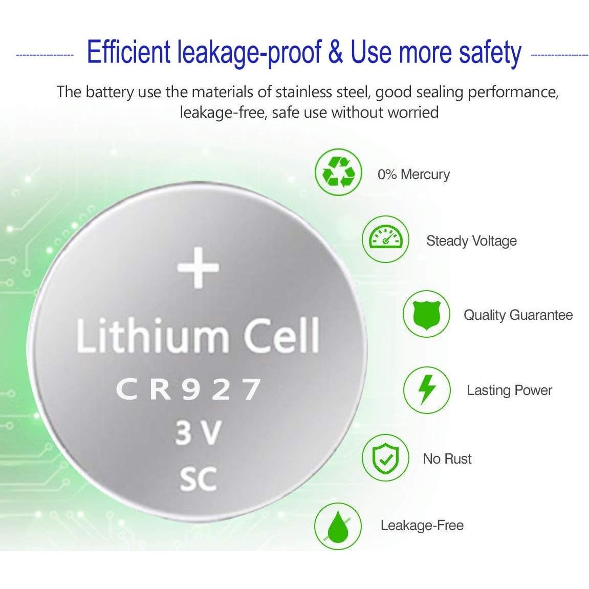 Baterías de Litio CR927 3V GALXA - Paquete de 10 Pcs