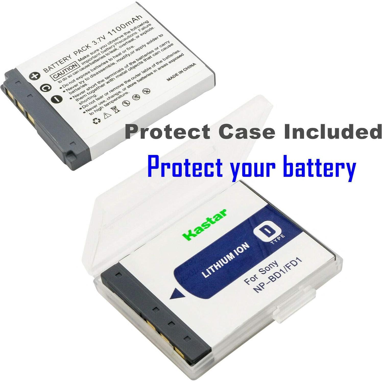 Batería Kastar NP-BD1 3.7V 1100mAh para cámaras Sony