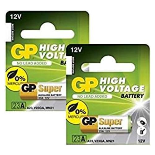 Baterías Alcalinas GP 12V 23A - Paquete de 2 Unidades