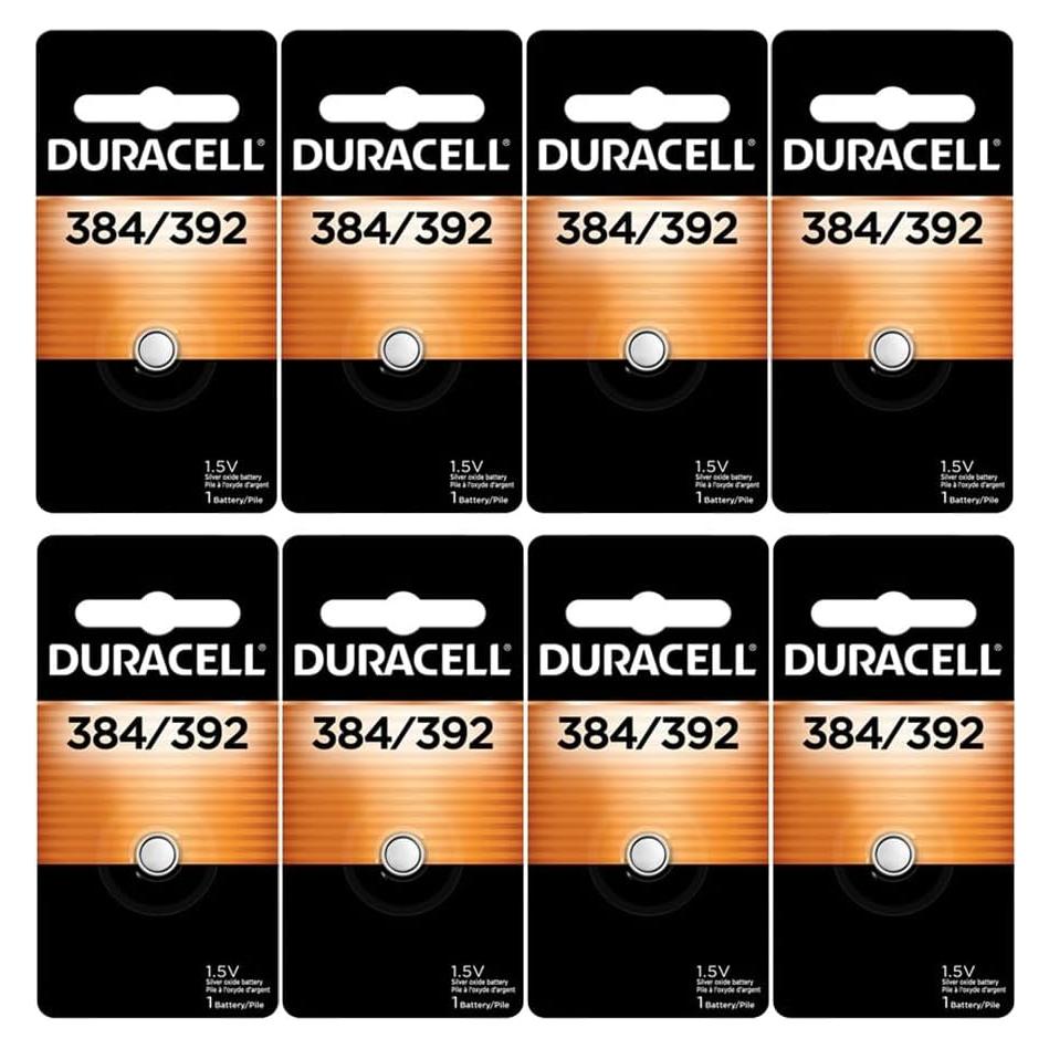 Baterías Duracell 384/392 - Paquete de 8 unidades