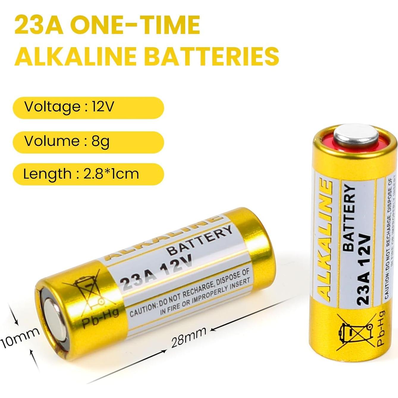 Baterías Alcalinas 12V SuperPower A23 Paquete de 20 Unidades
