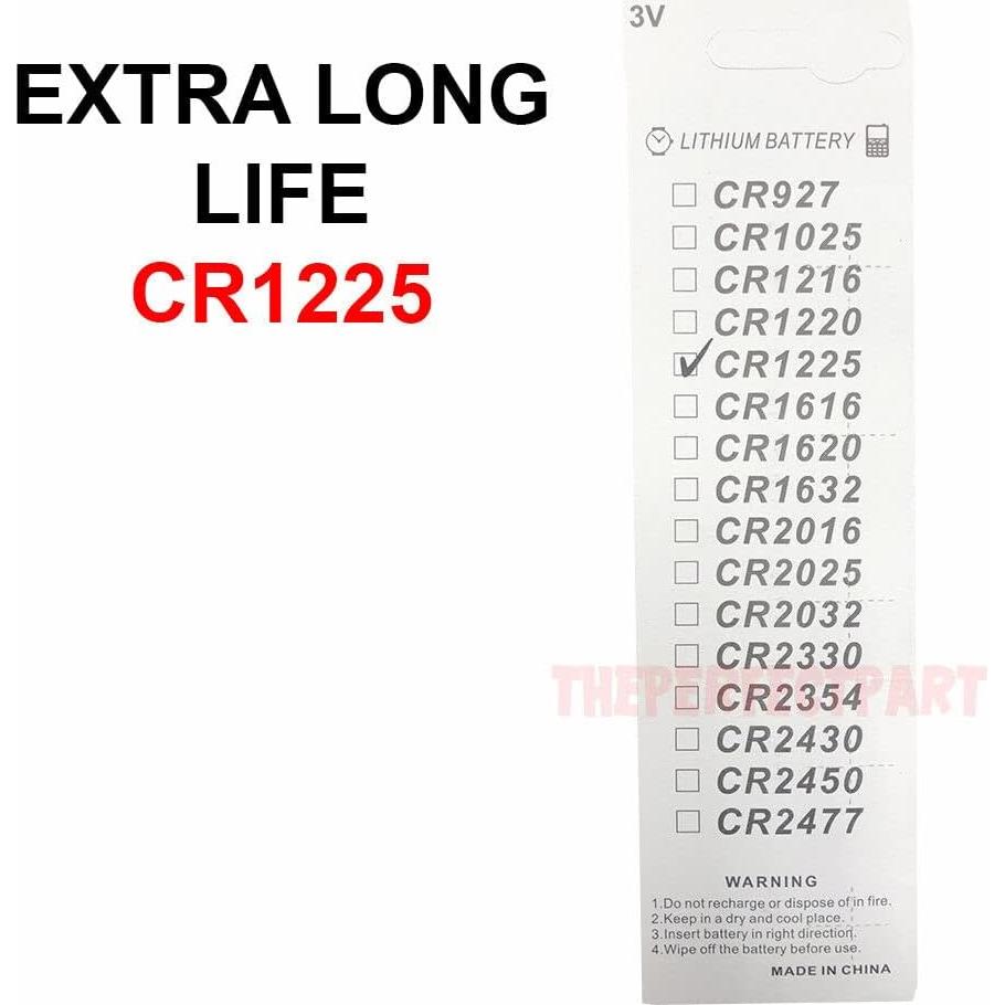 5 Baterías de Litio CR1225 3V - Alta Capacidad y Duración