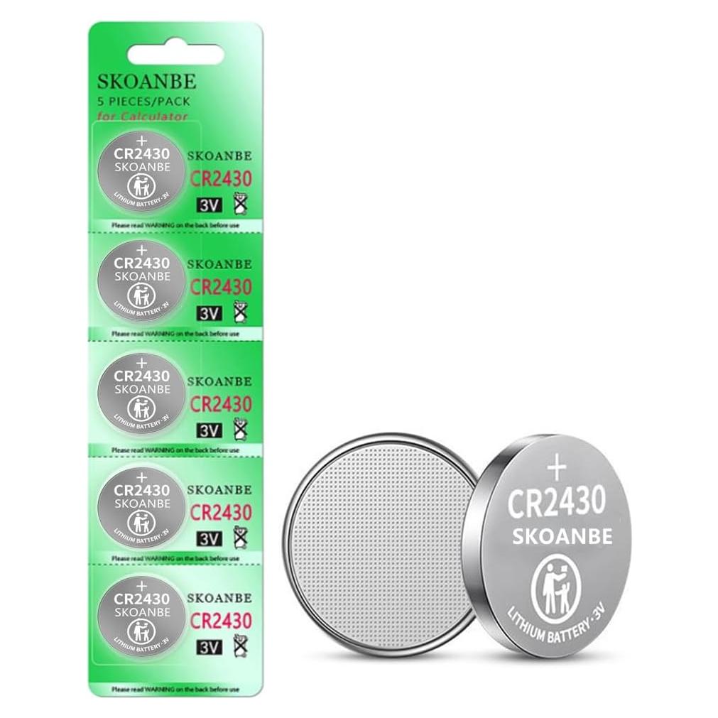Baterías de Litio CR2430 SKOANBE 5 Piezas 3V Duraderas