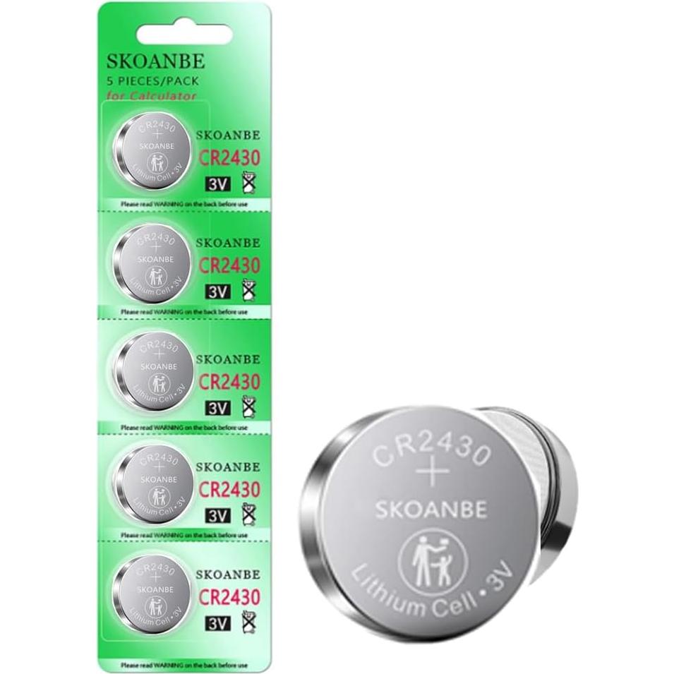 Baterías de Litio CR2430 SKOANBE 5 Piezas 3V Duraderas