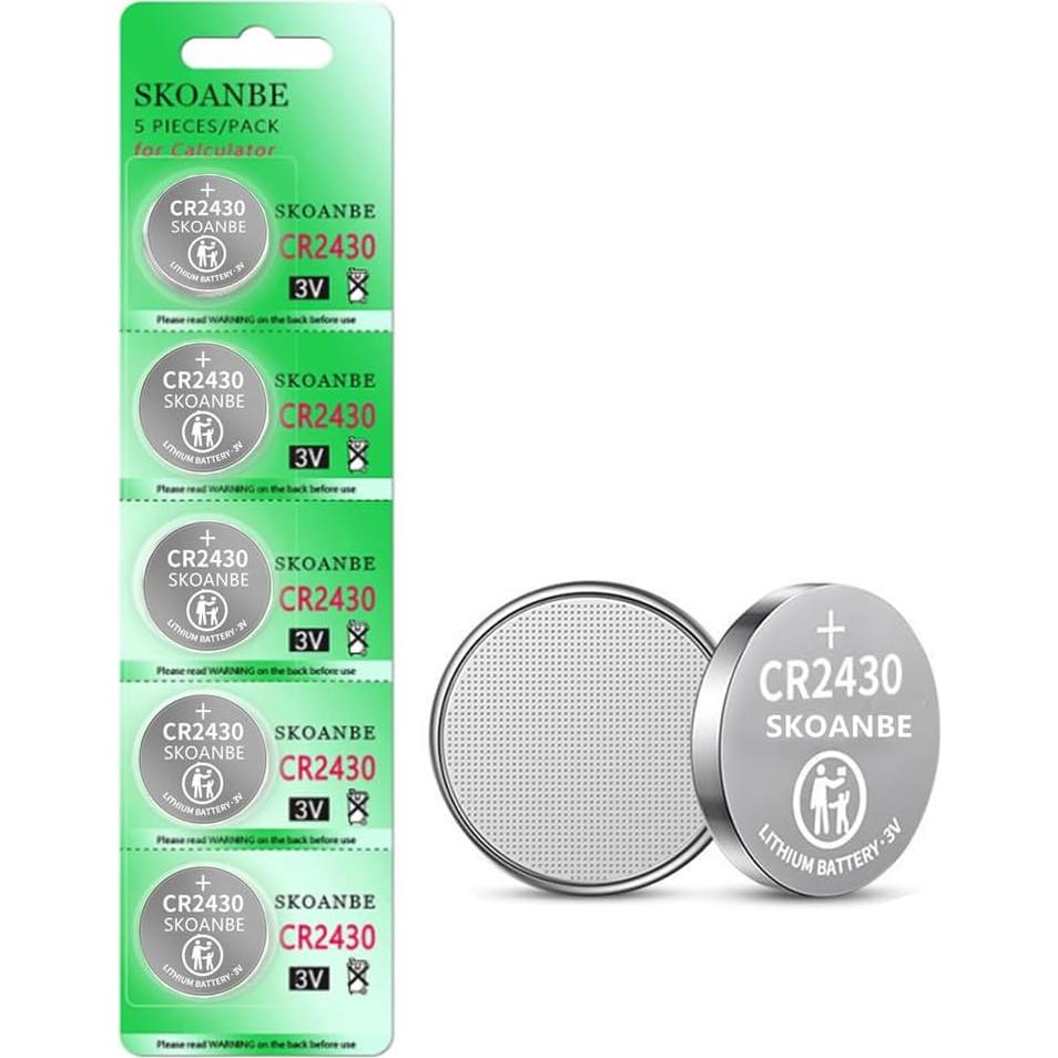 Baterías de Litio CR2430 SKOANBE 5 Piezas 3V Duraderas