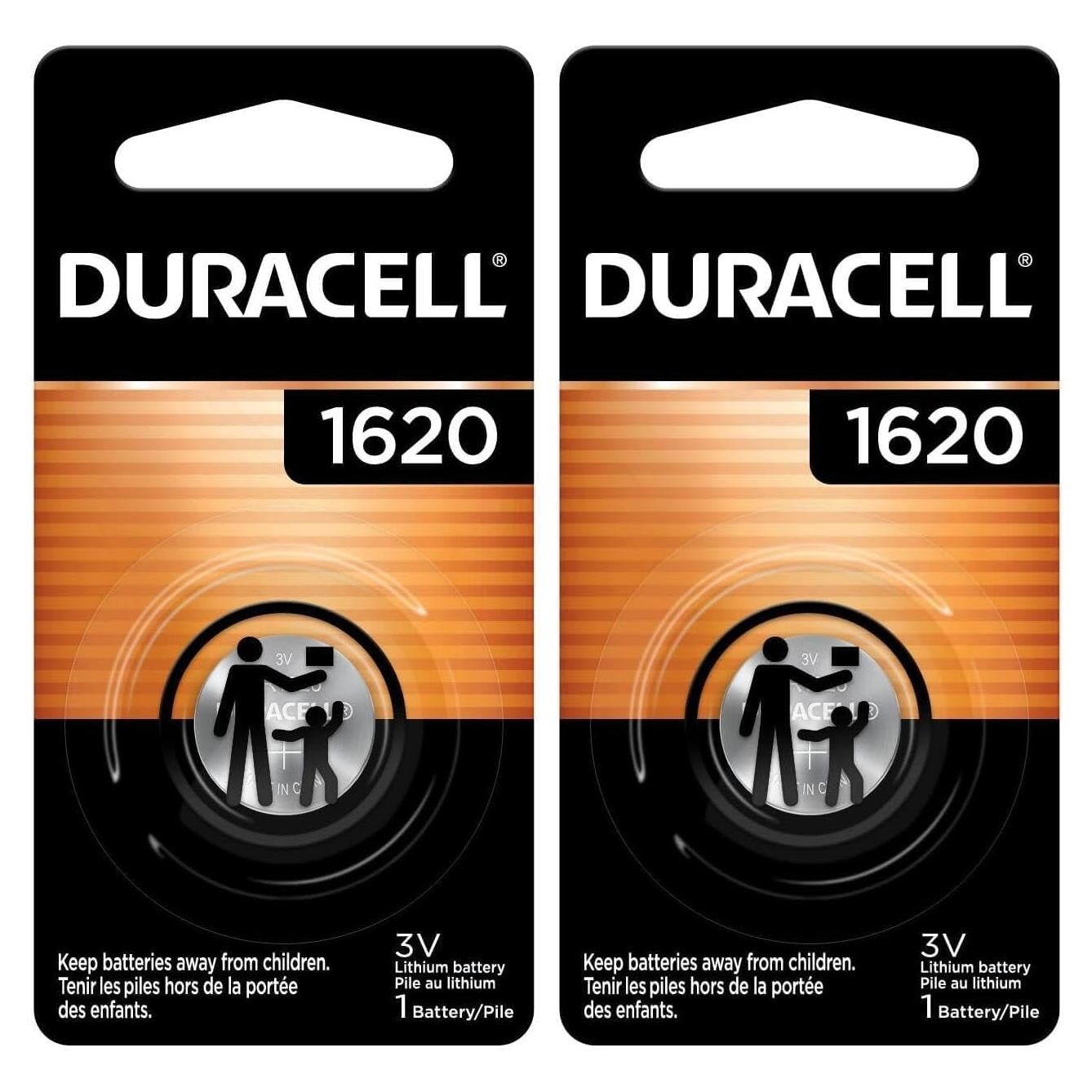 Batería de Litio Duracell 1620 3V - Paquete de 1 para Relojes y Dispositivos
