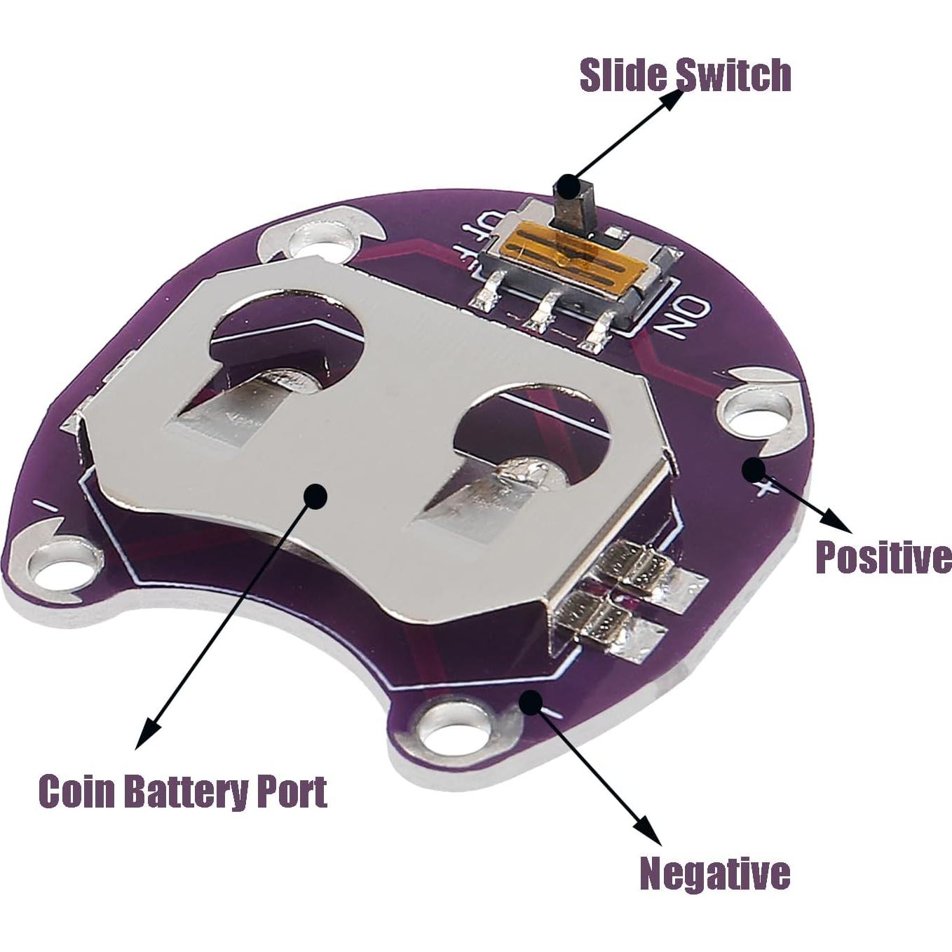 10 Soportes de Batería de Moneda Lilypad CR2032 AEDIKO