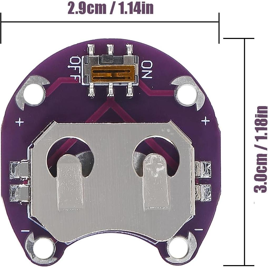 10 Soportes de Batería de Moneda Lilypad CR2032 AEDIKO