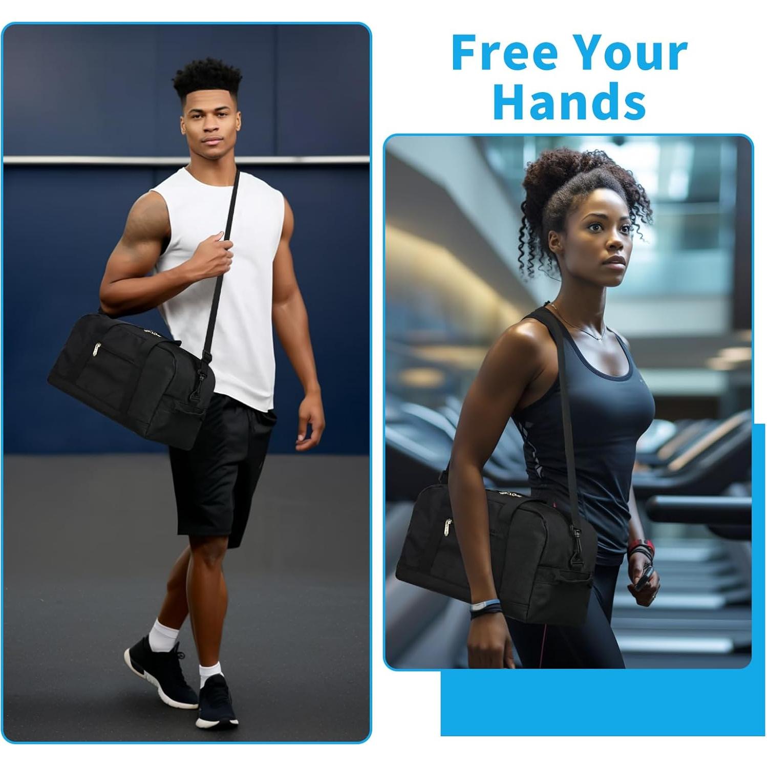 Bolsa de Gimnasio Pequeña Apenze 35.56x20.32x20.32cm Negra