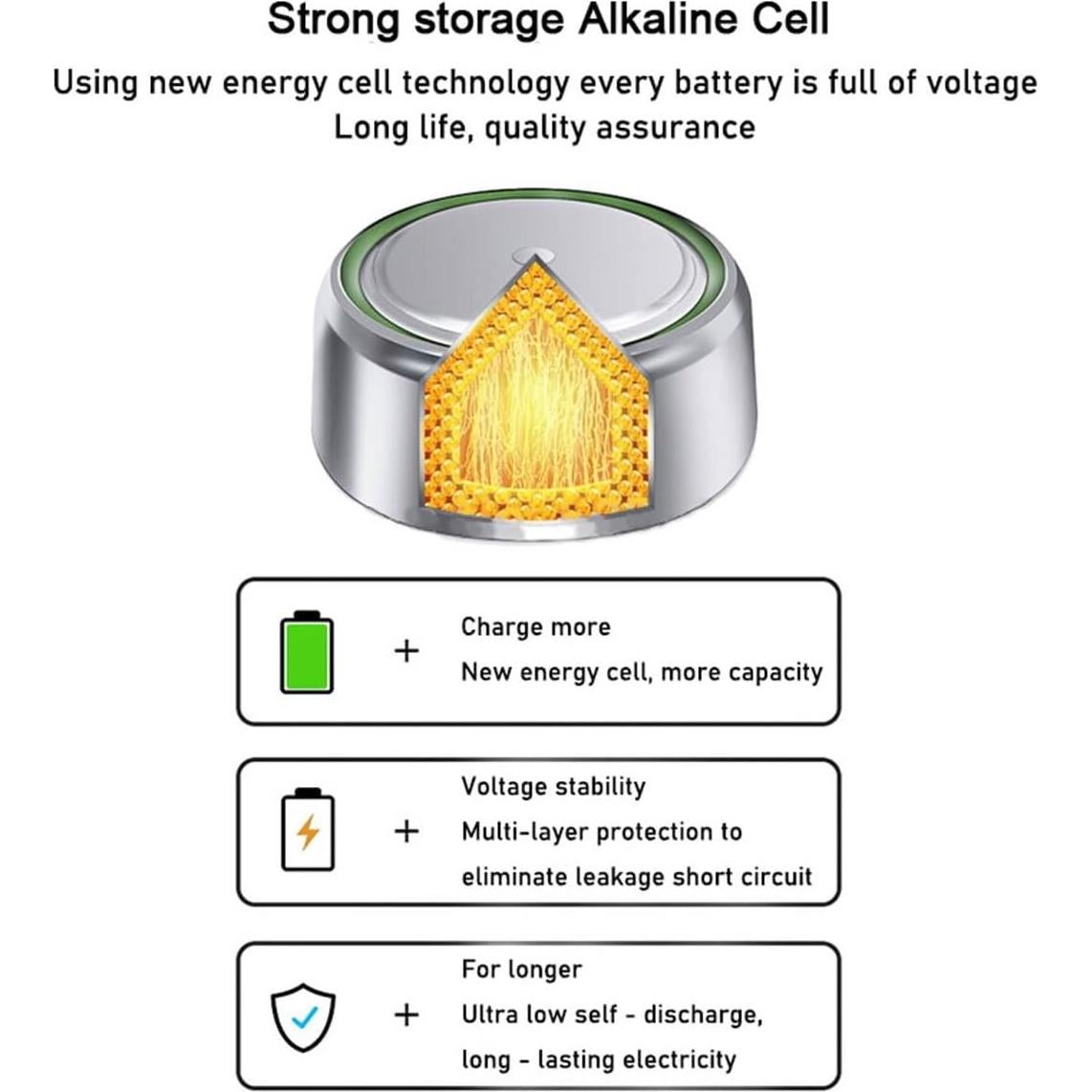 Baterías de Botón Alcalinas JUNINXIU LR43 AG12 6 Piezas
