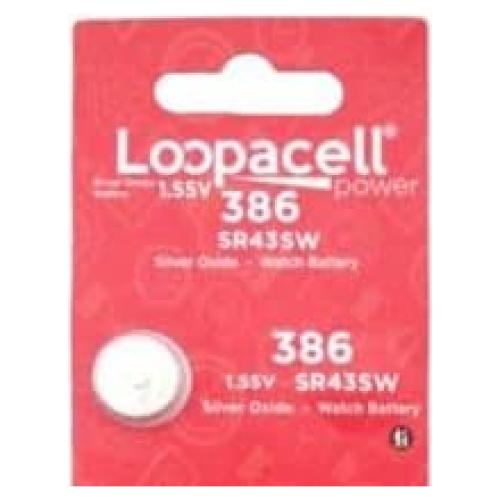 LOOPACELL - 301/386 Silver Oxide Button Battery - Long Lasting Battery - 1 Count