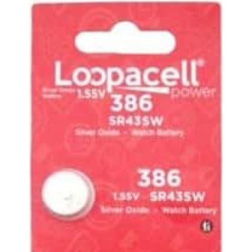 LOOPACELL - 301/386 Silver Oxide Button Battery - Long Lasting Battery - 1 Count