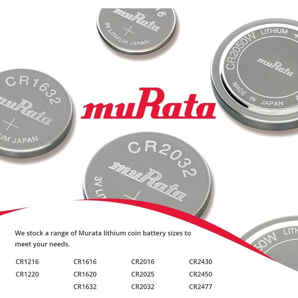 Batería de moneda Murata CR2025 3V - Paquete de 15 unidades