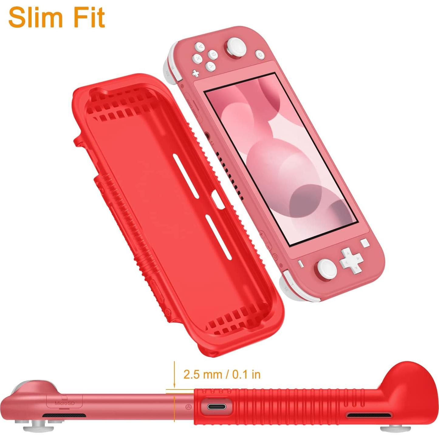 Funda Fintie para Nintendo Switch Lite 2019 - Silicona Roja