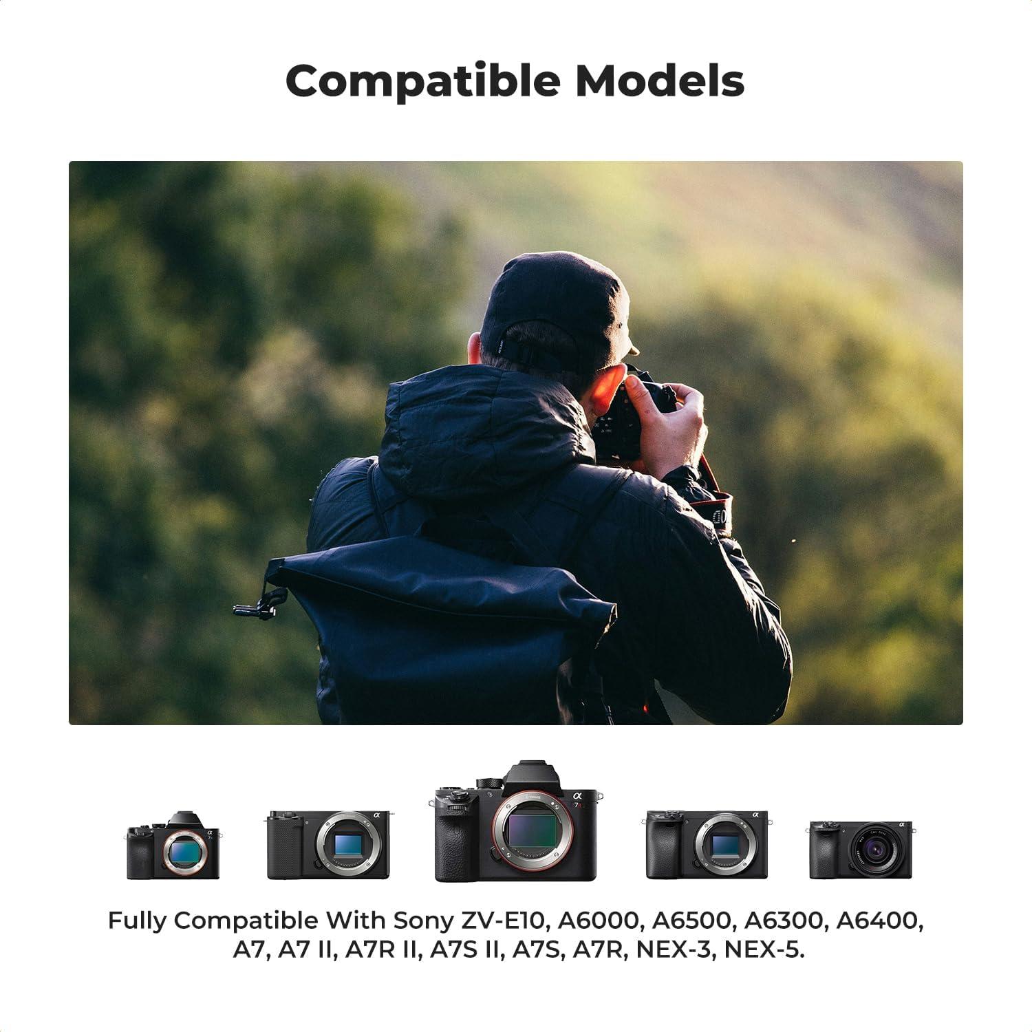 K&F Concept Set de 3 Baterías NP-FW50 y Cargador LCD para Sony