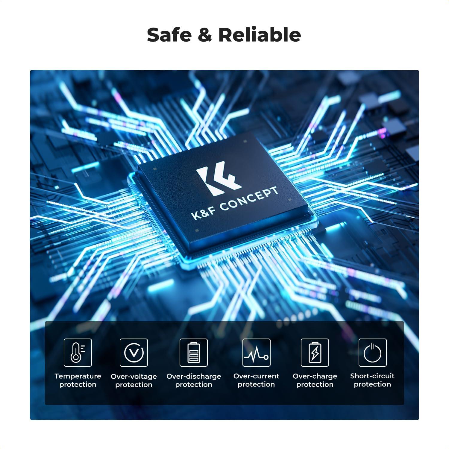 K&F Concept Set de 3 Baterías NP-FW50 y Cargador LCD para Sony