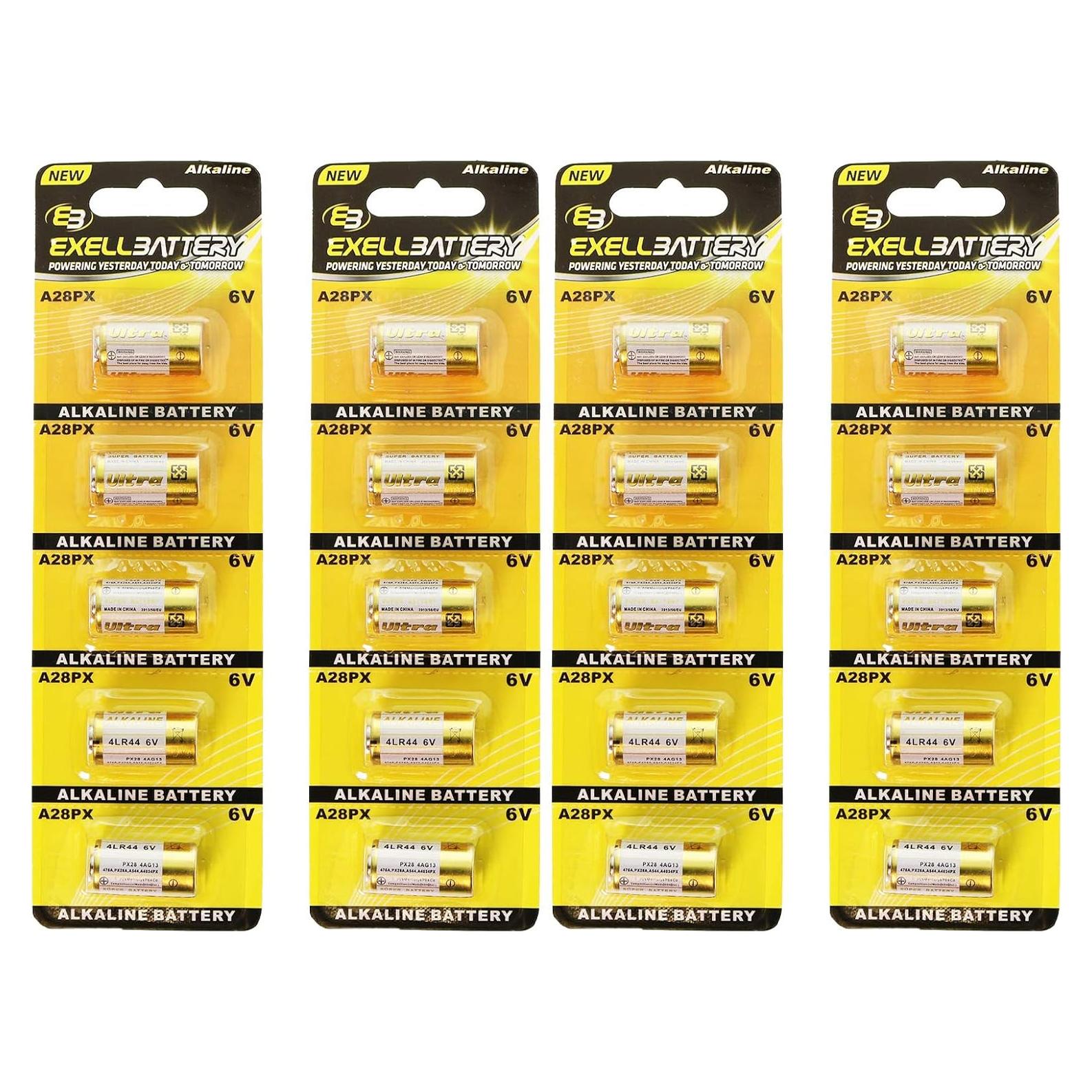 Batería Alcalina Exell A28PX 6V 20 Piezas Reemplazo