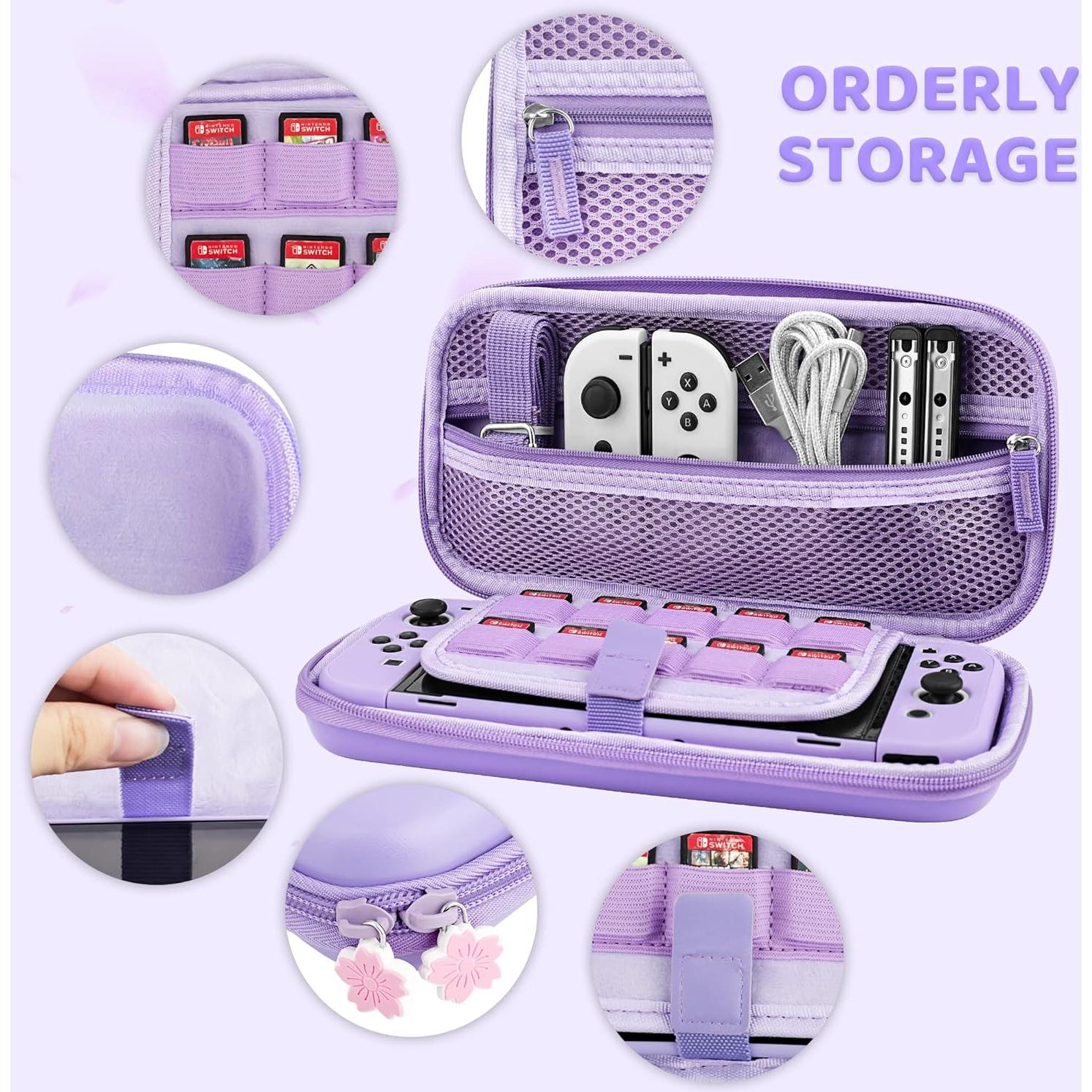 Estuche Protector FANPL para Nintendo Switch OLED Púrpura