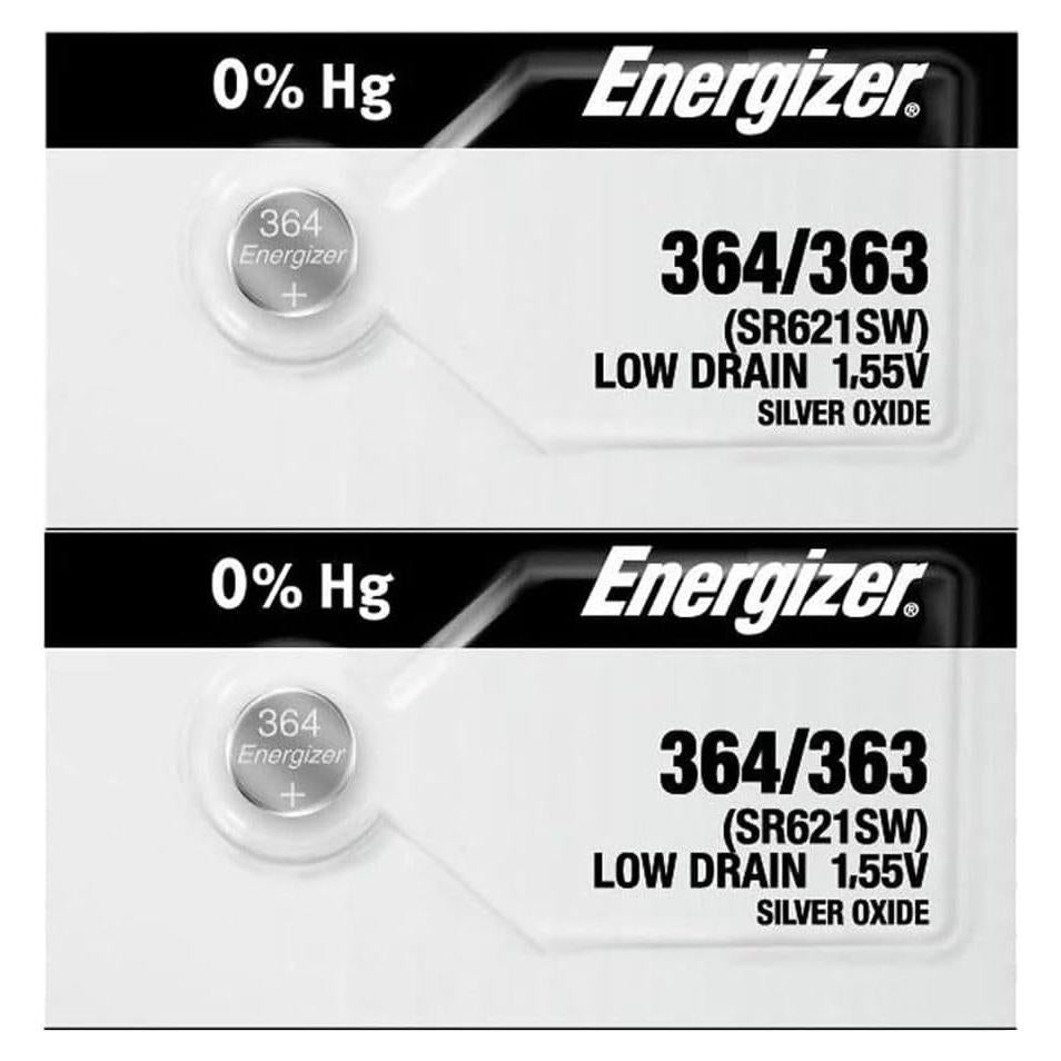 2 Baterías de Óxido de Plata Energizer 364 para Reloj