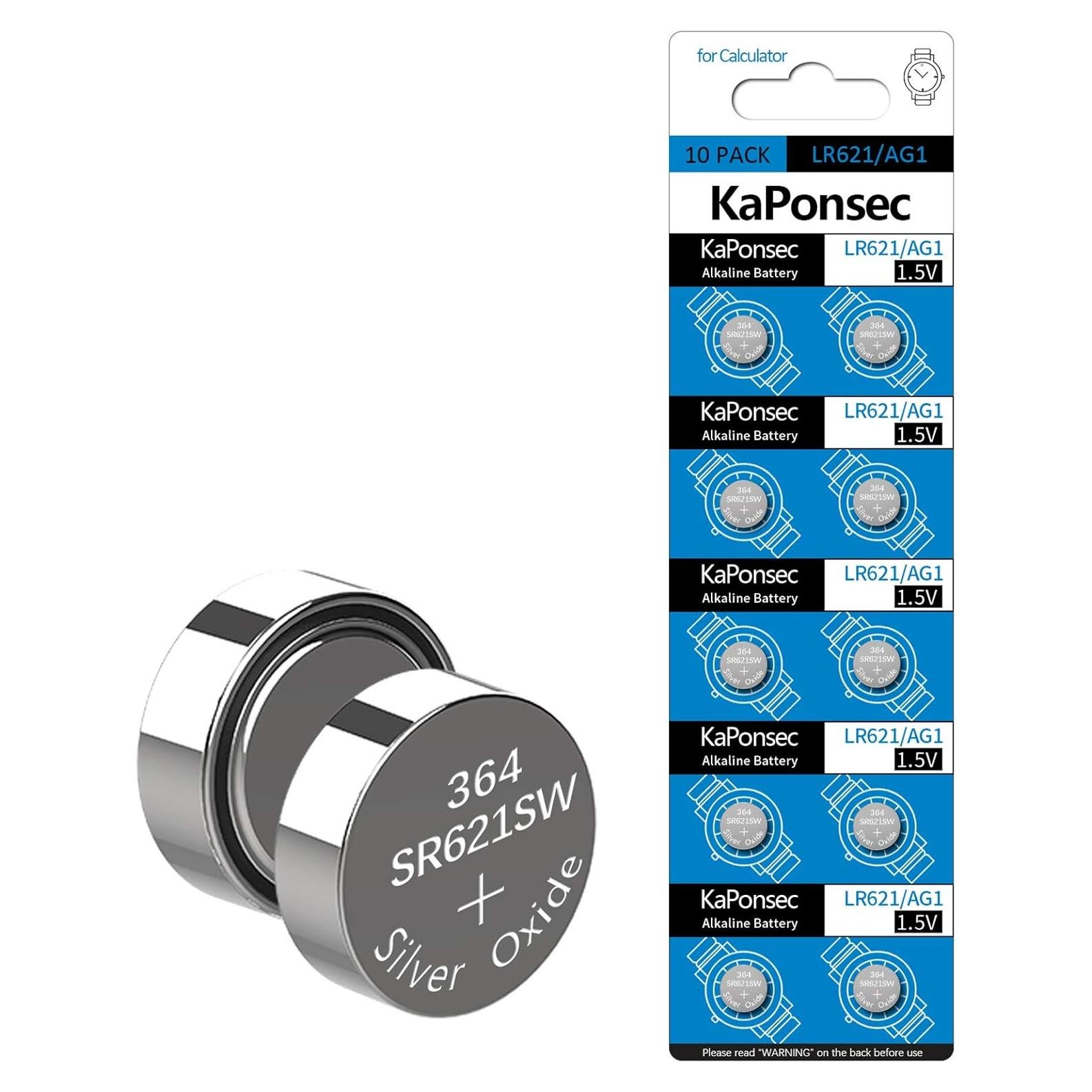 Paquete de 10 Baterías de Botón SR621SW 1.5V Alta Calidad