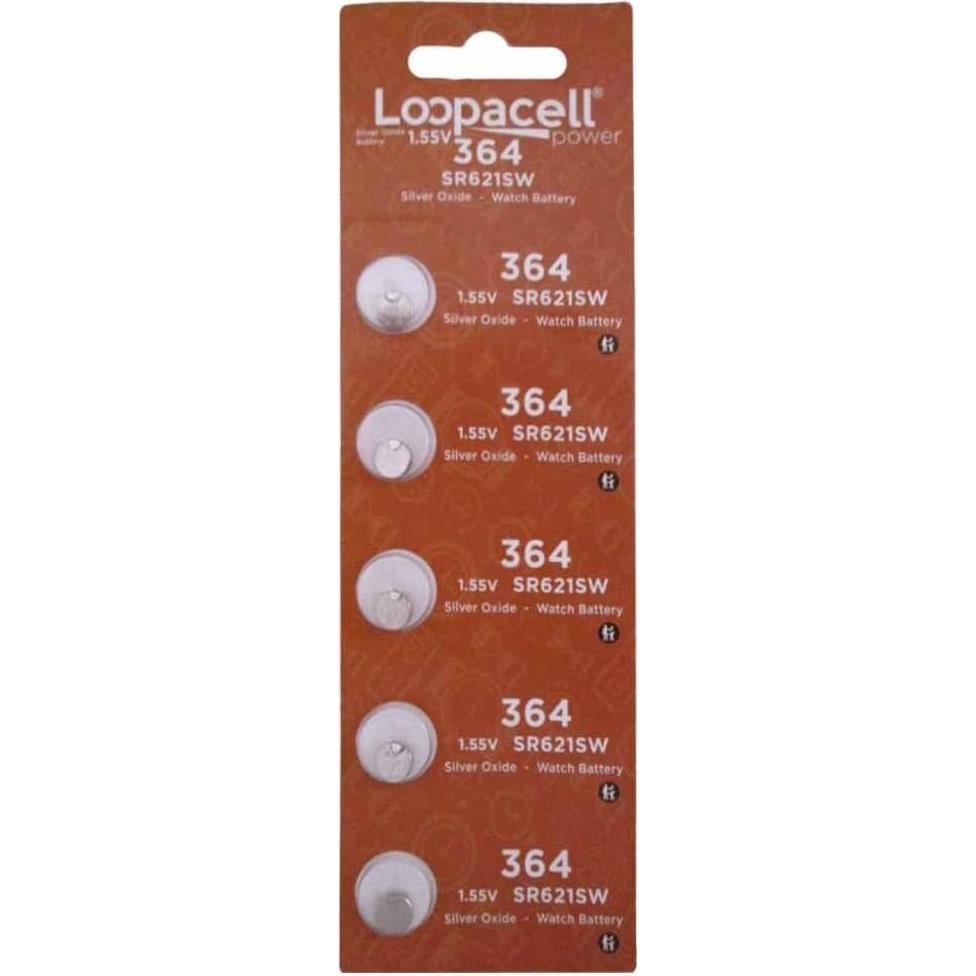 Baterías de Óxido de Plata Loopacell 364 1.55V - Paquete de 5