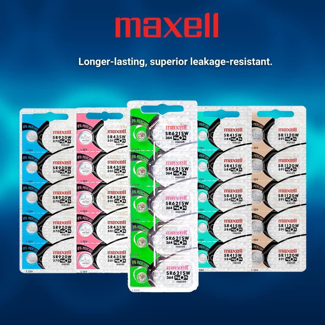 Batería de Botón Maxell SR621SW 1.5V Óxido de Plata