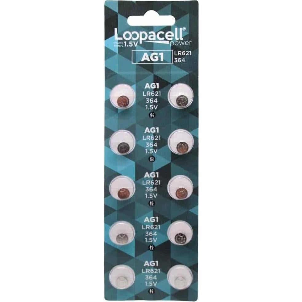 Paquete de 10 Baterías Alcalinas AG1 Loopacell 1.5V