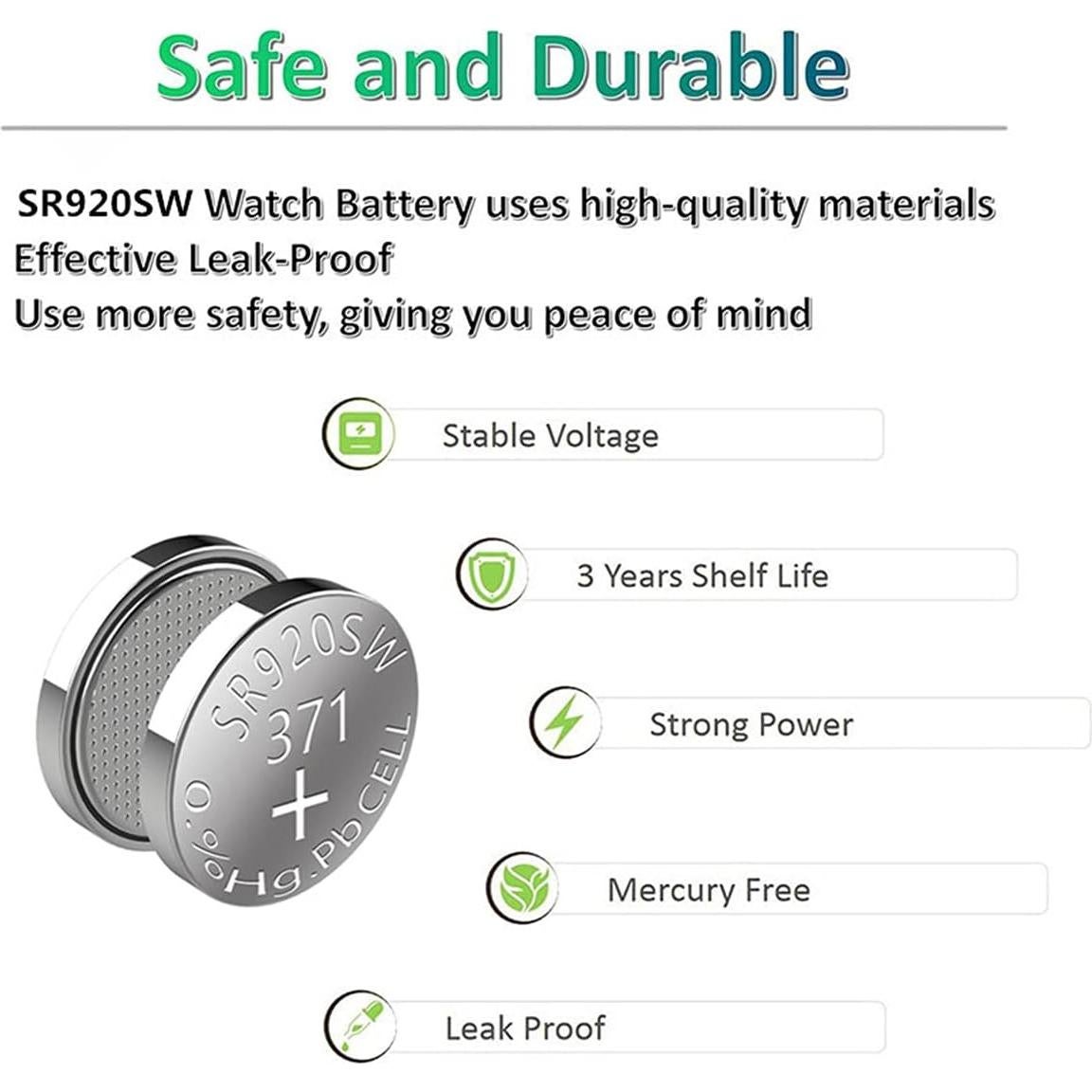 20 Baterías de Óxido de Plata SR920SW KaPonsec 32g