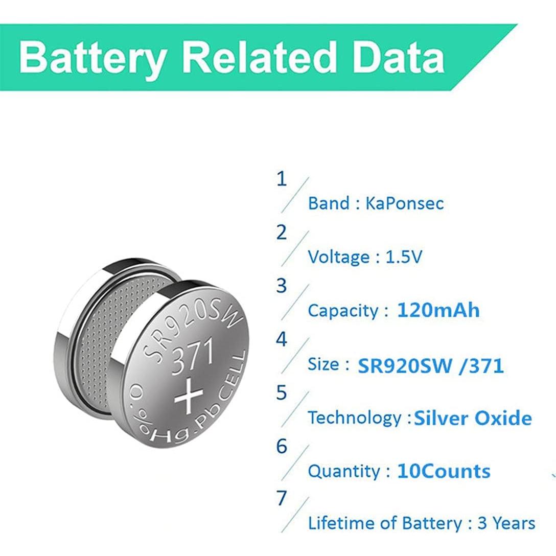 20 Baterías de Óxido de Plata SR920SW KaPonsec 32g