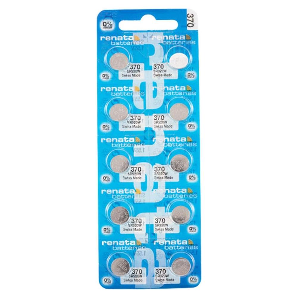 Batería de Óxido de Plata Renata 371 - 10 Unidades