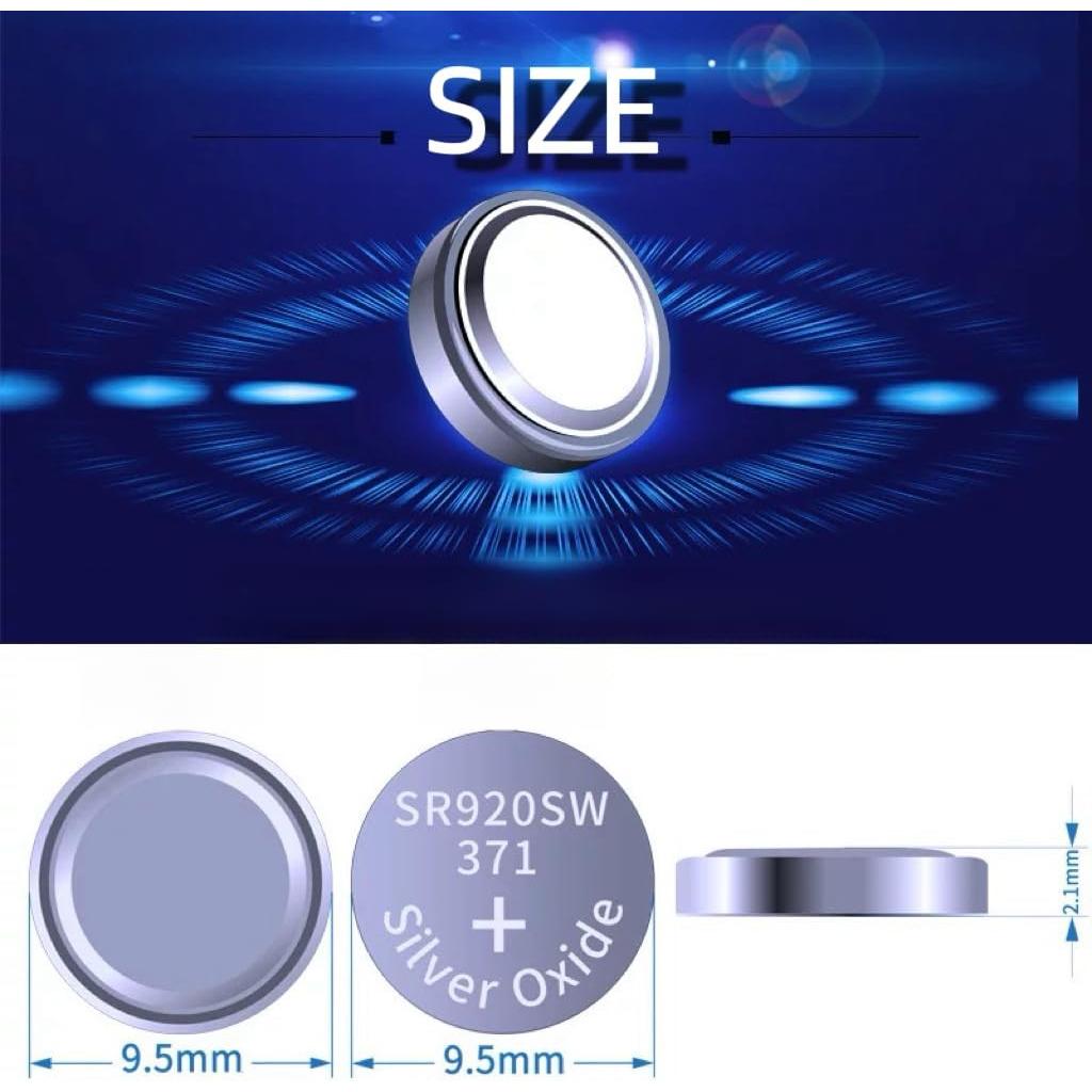 Baterías de Reloj SR920SW 370 371 50 Pack AG6 LR921 1.55V