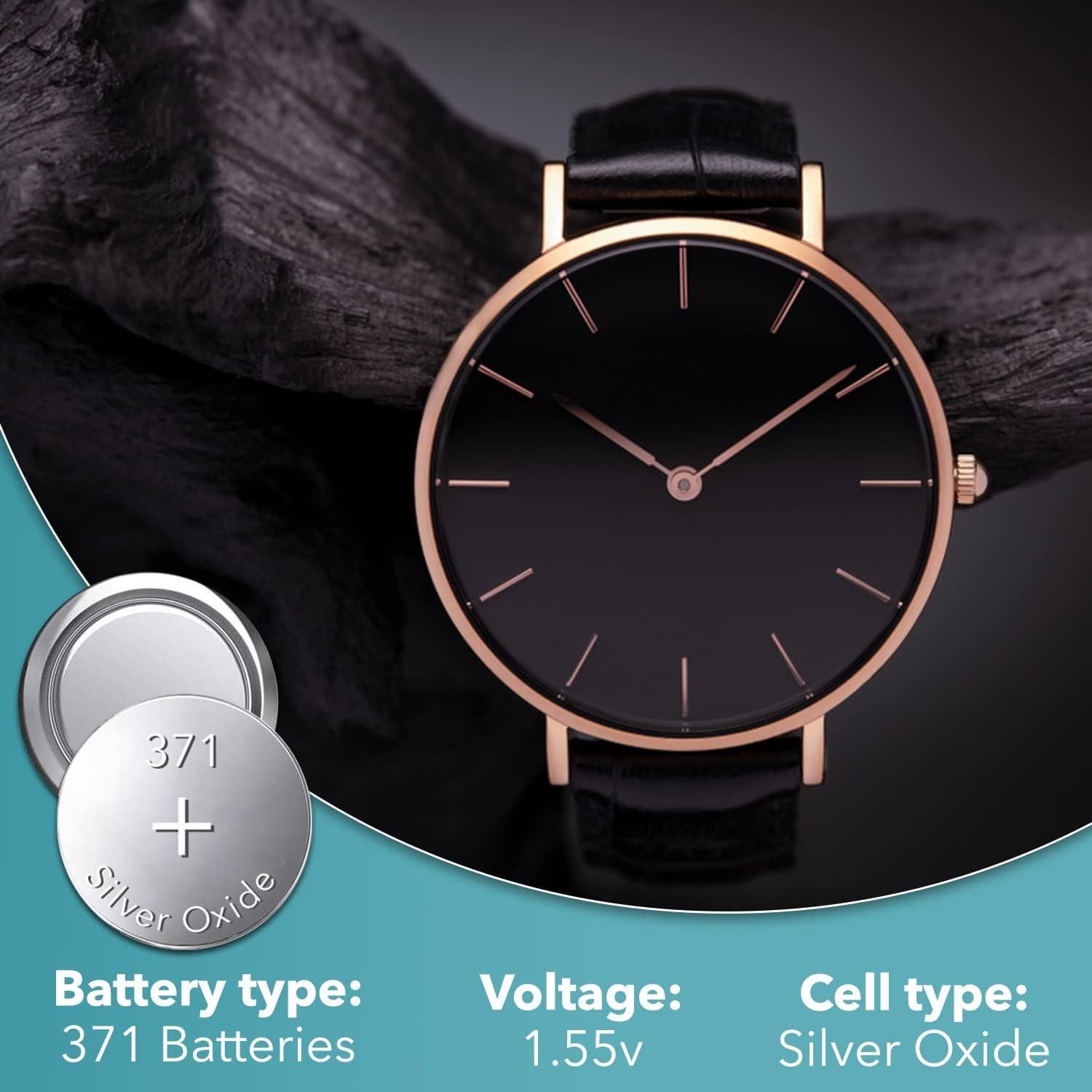 Baterías de Reloj Loopacell 371 Botón 1.55V Paquete de 2