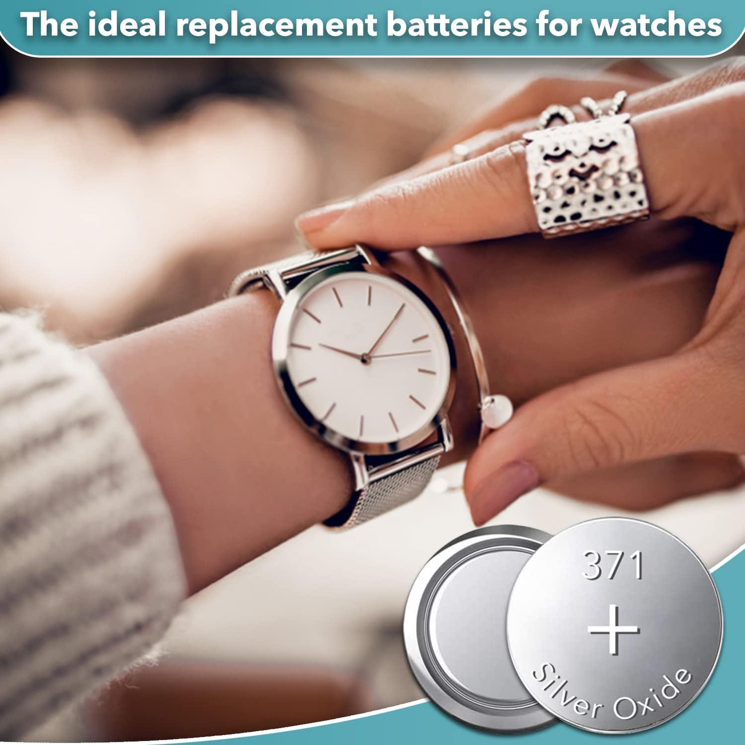 Baterías de Reloj Loopacell 371 Botón 1.55V Paquete de 2