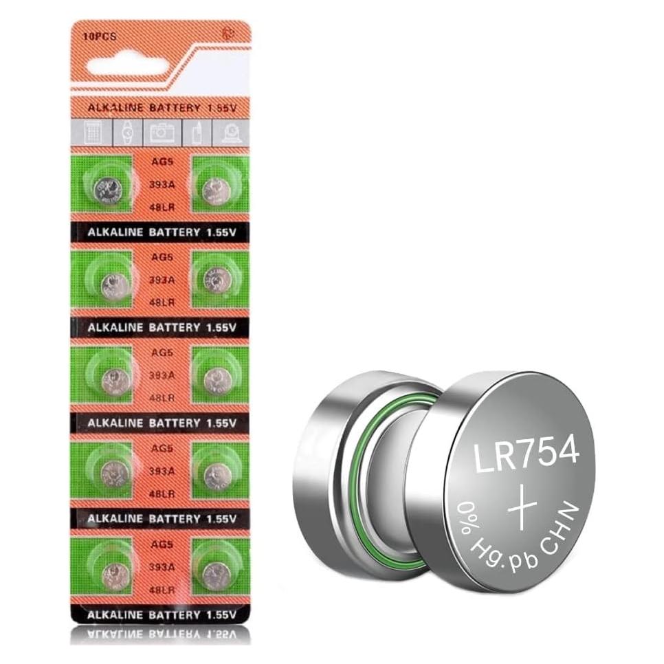 Baterías de botón Cotchear AG5 LR754 Alcalina 10 Pcs