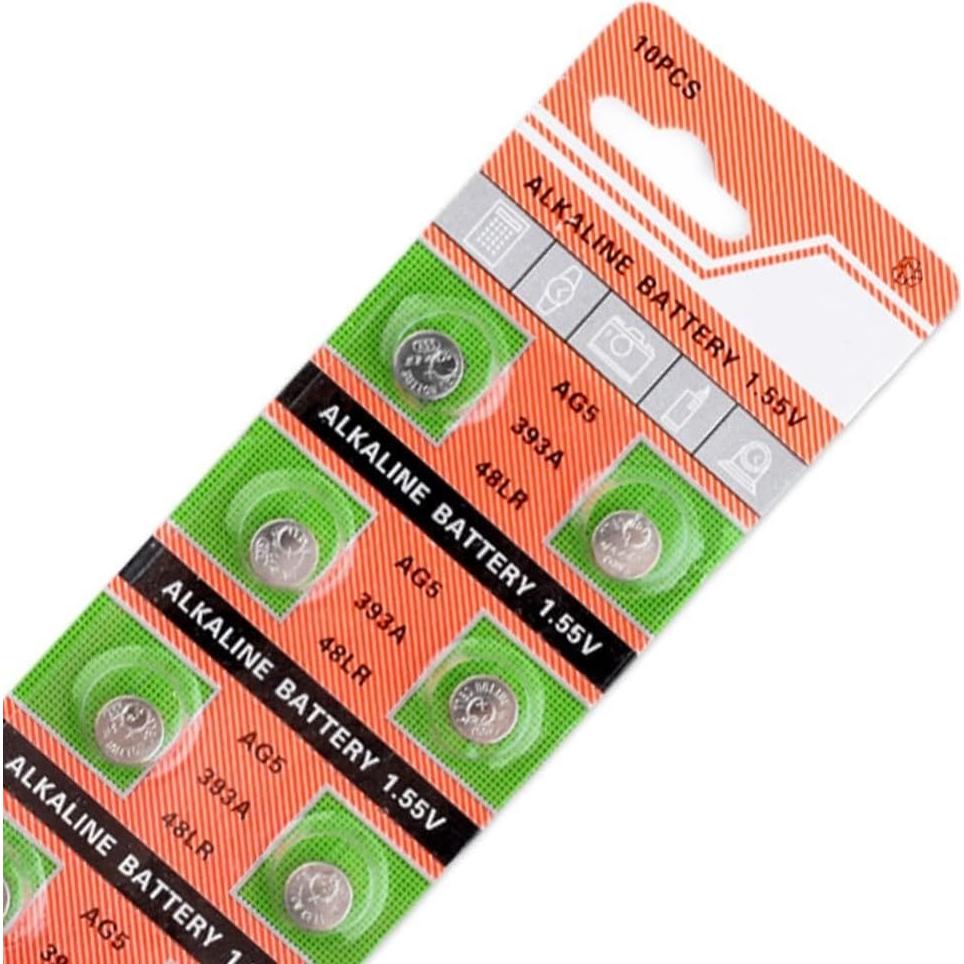 Baterías de botón Cotchear AG5 LR754 Alcalina 10 Pcs