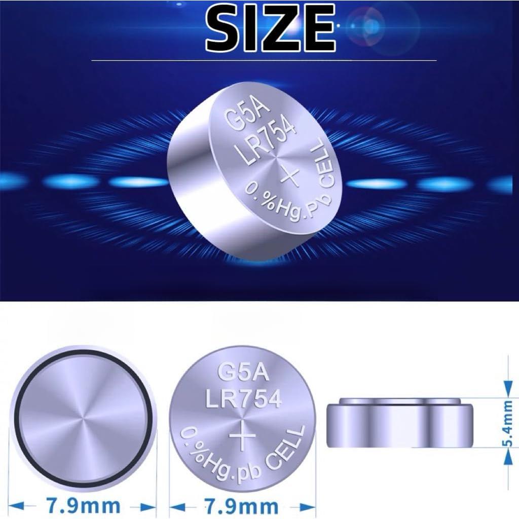20 Baterías de Botón Alcalinas AG5 LR754 QLQXQTy