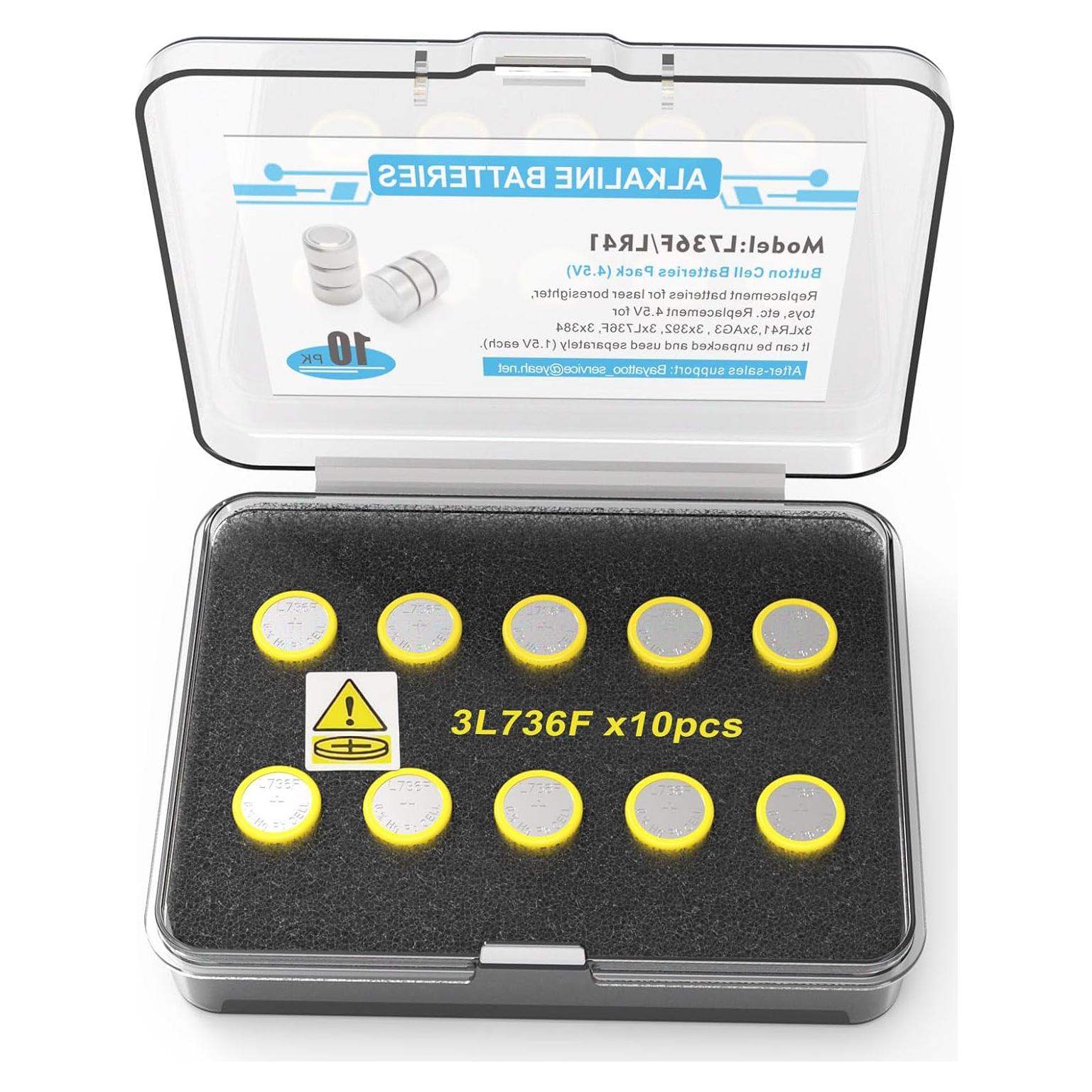 Baterías de botón Bayattoo L736F 30 unidades 4.5V para juguetes