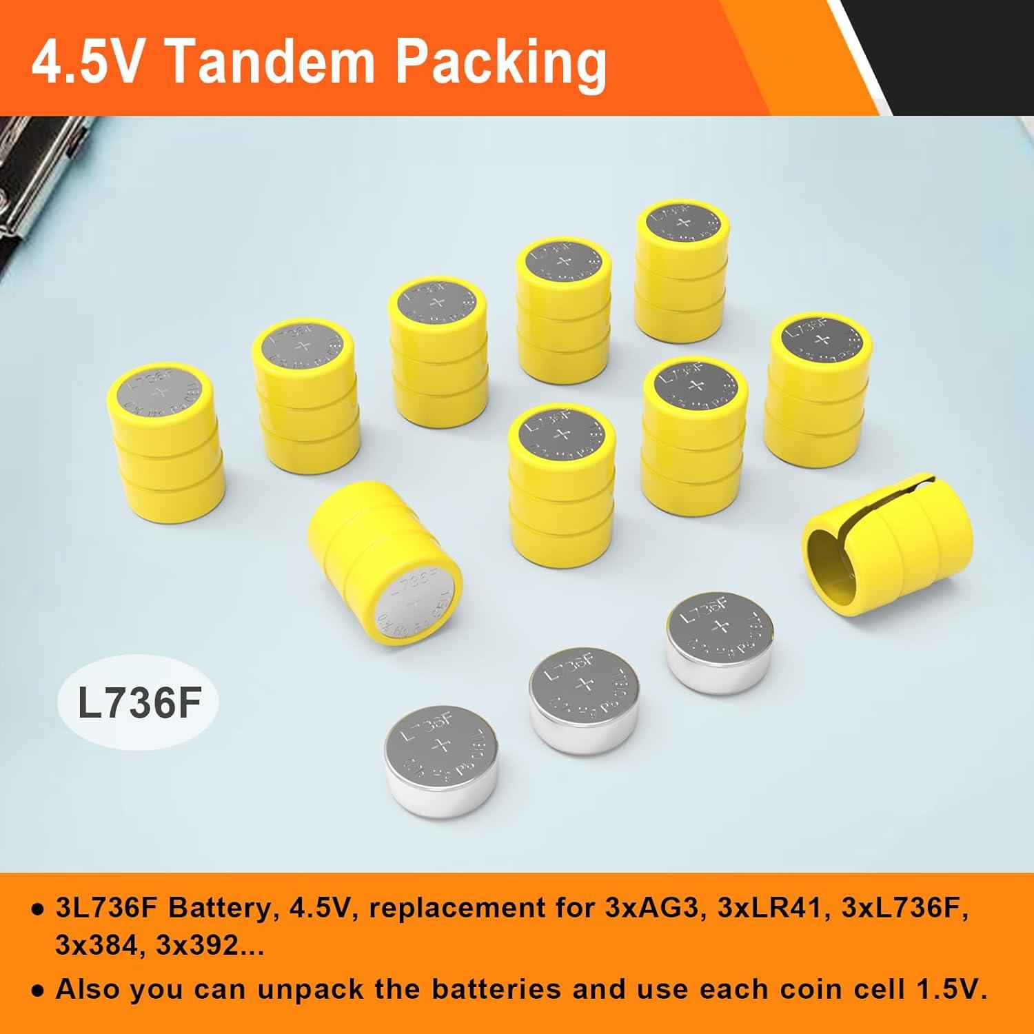 Baterías de botón Bayattoo L736F 30 unidades 4.5V para juguetes