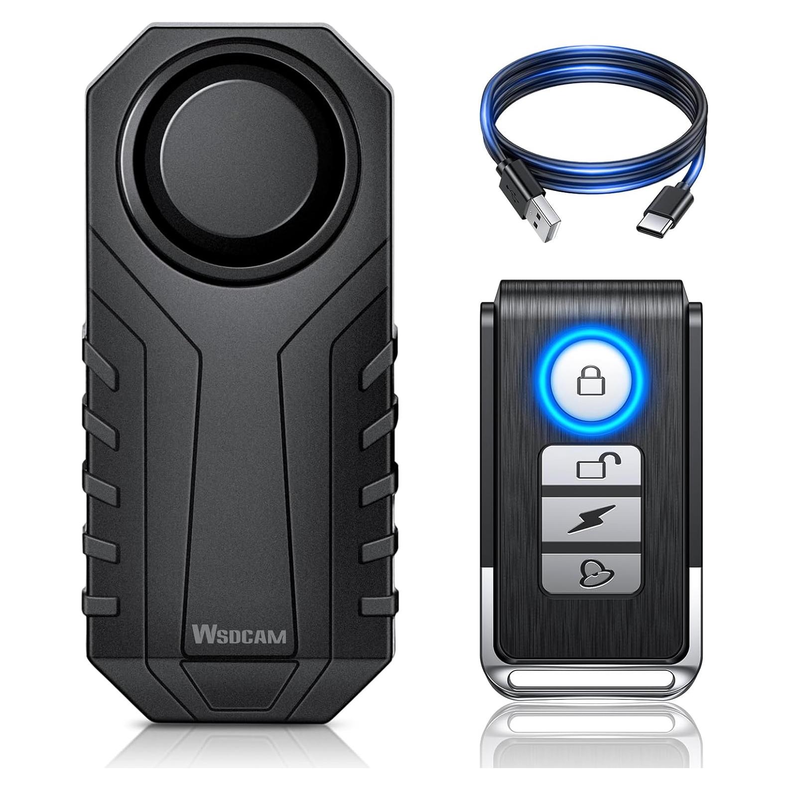 Alarma Inalámbrica para Bicicleta WSDCAM 113dB Recargable IP65