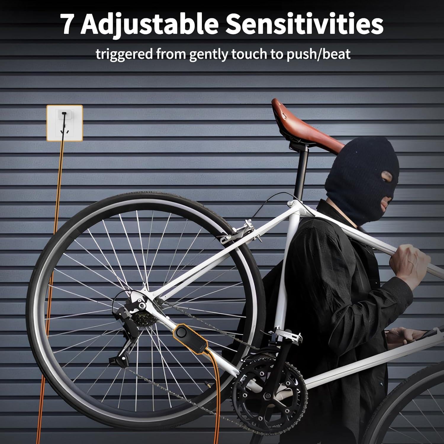 Alarma Inalámbrica para Bicicleta WSDCAM 113dB Recargable IP65