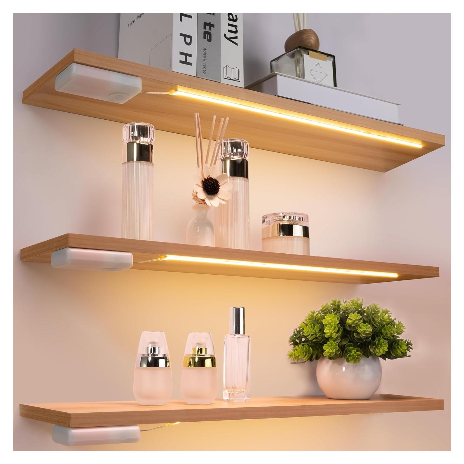 Paquete de 3 luces LED COB Martronic 38 cm luz cálida 3000K